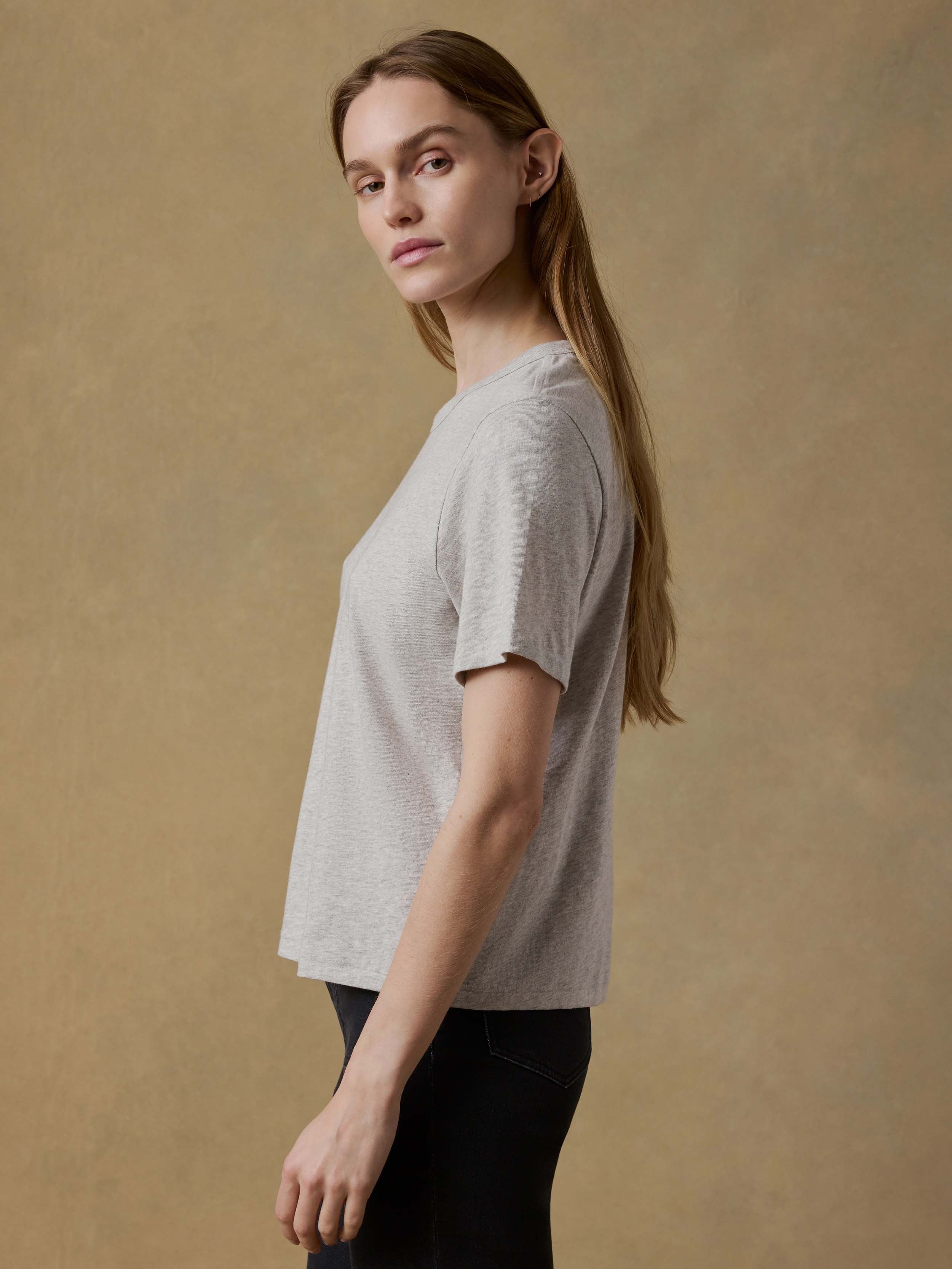 Sunwashed Regenerative Tee - Dune Grey Heather | Faherty Brand