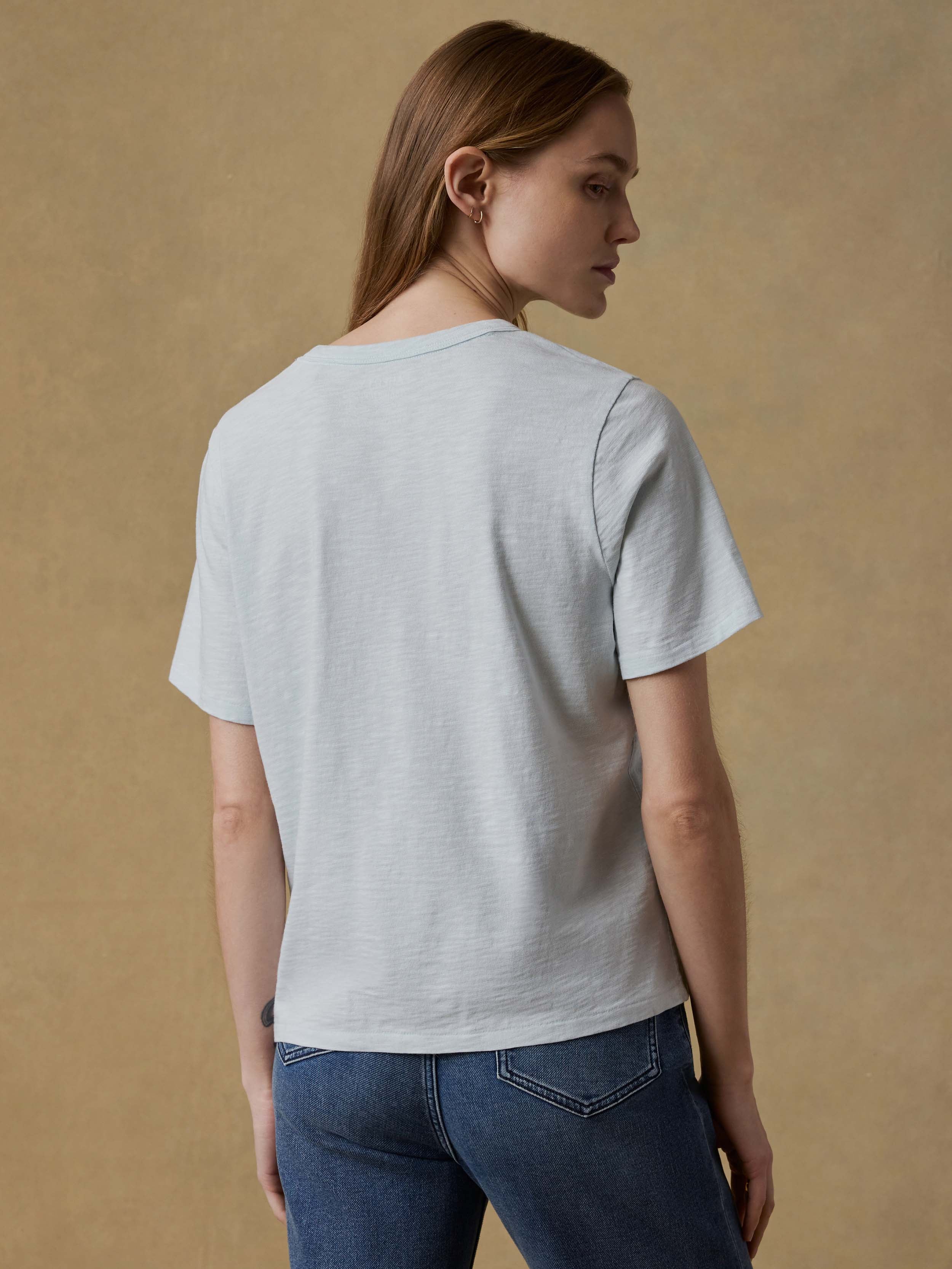 Sunwashed Regenerative Tee - Sky | Faherty Brand