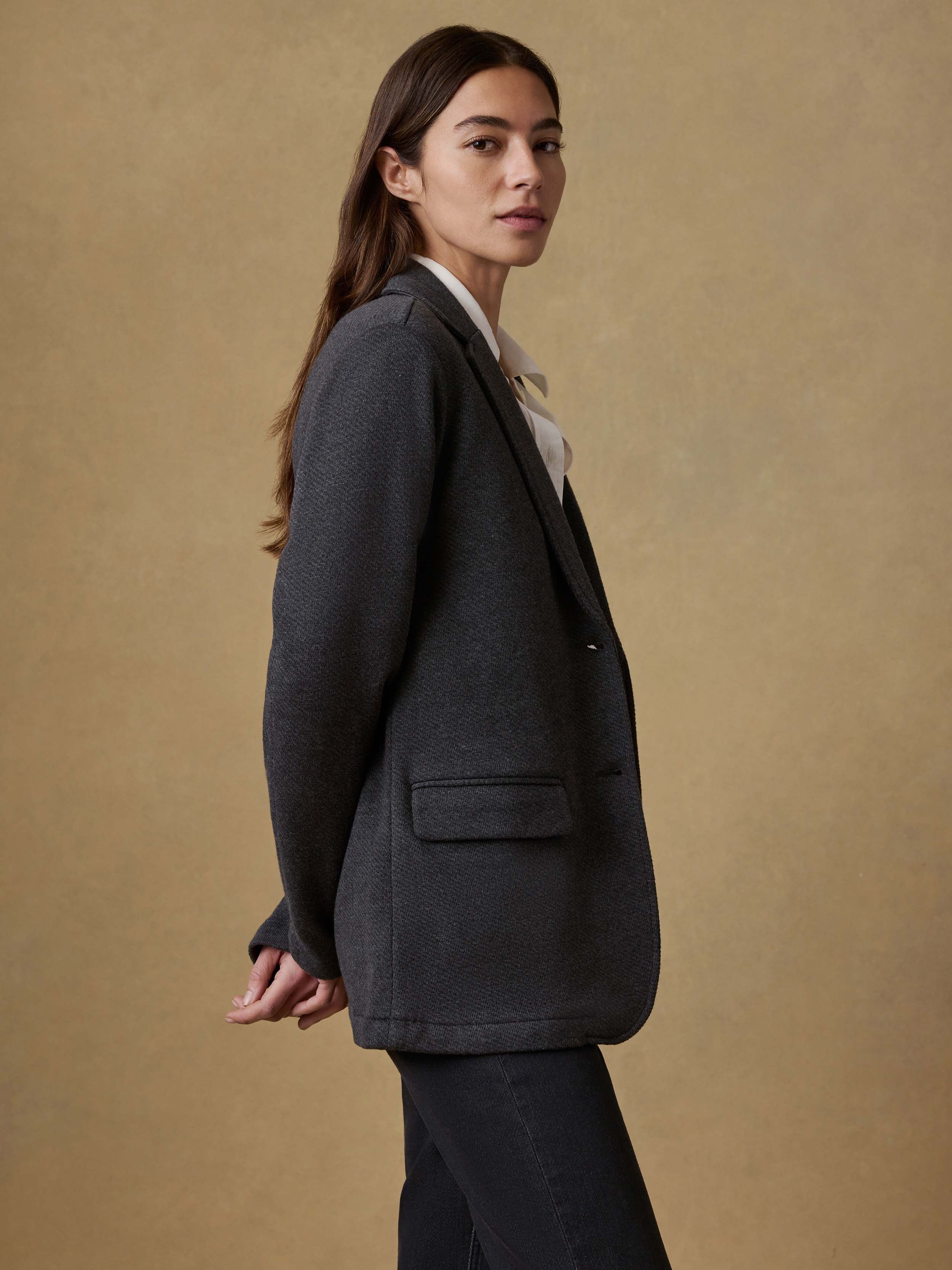 Inlet Knit Blazer - Black Sky Melange | Faherty Brand