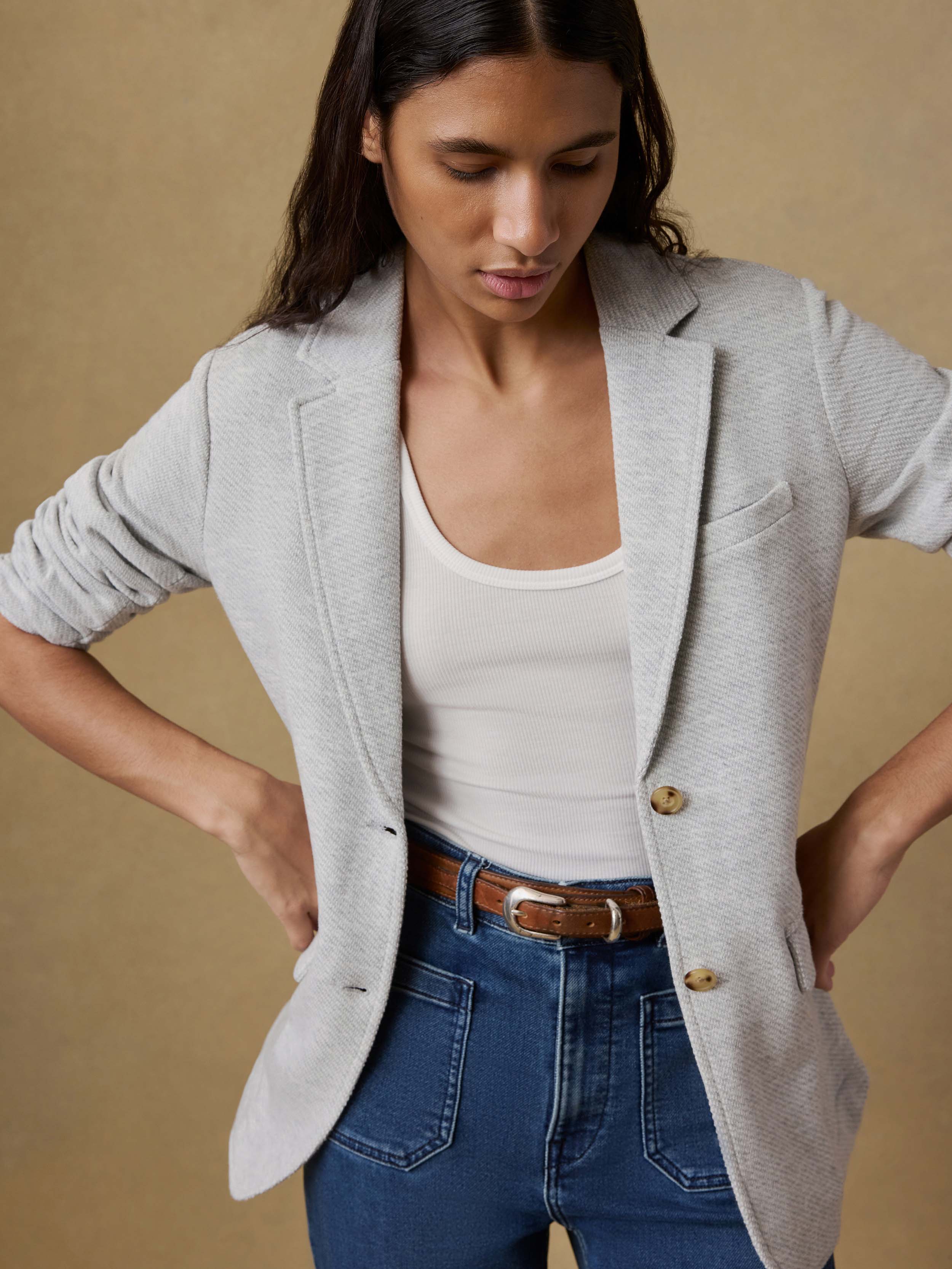 Inlet Knit Blazer - Heather Grey | Faherty Brand