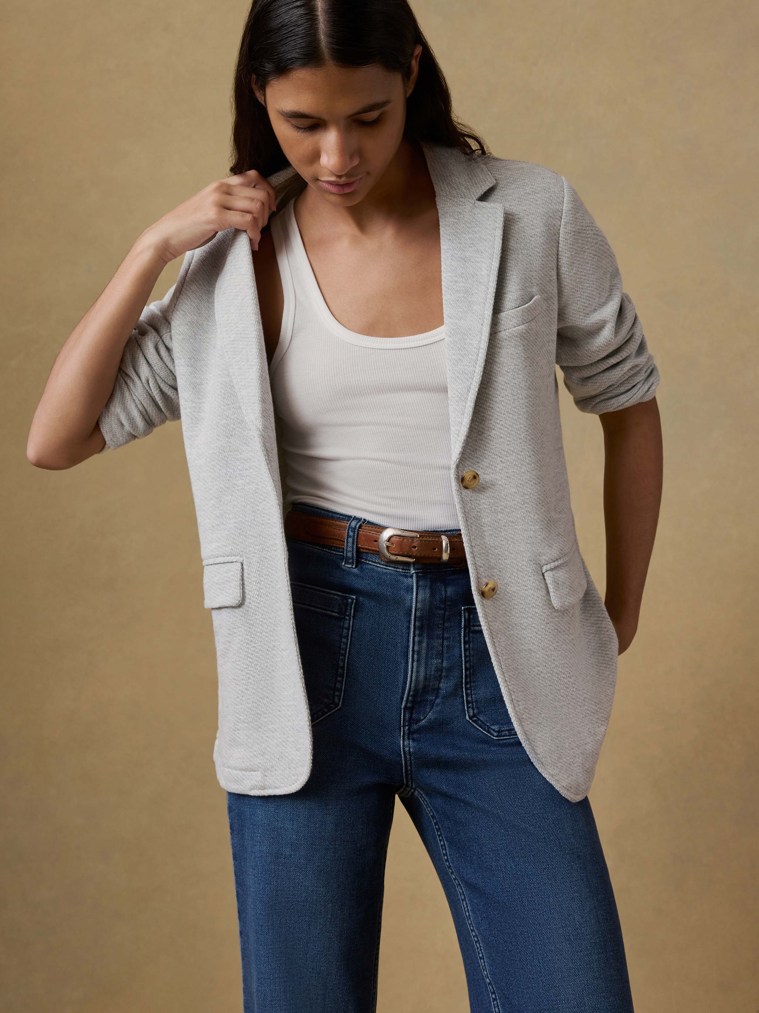 Inlet Knit Blazer - Heather Grey | Faherty Brand
