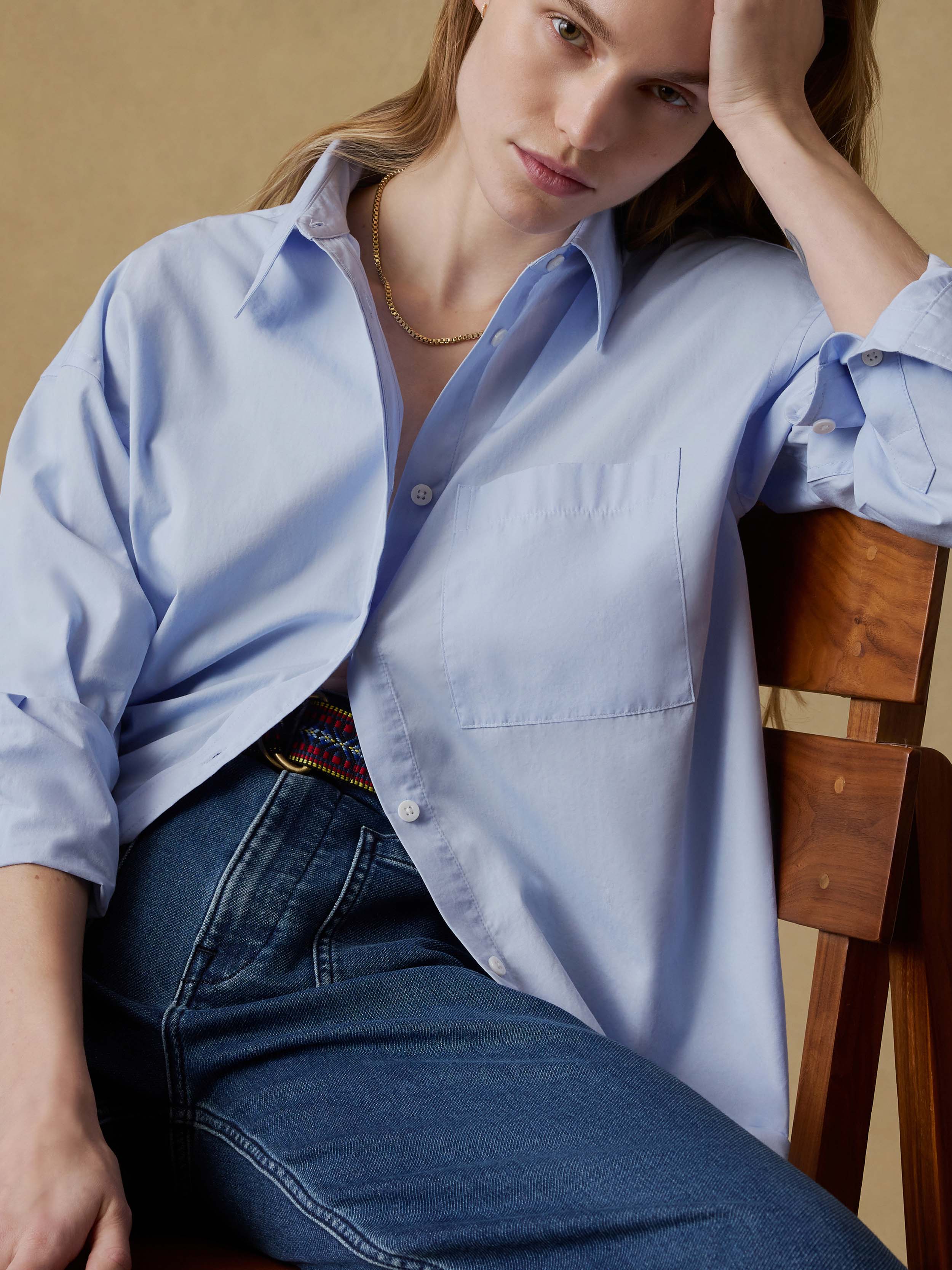 Coastal Poplin Relaxed Shirt - Blue Current | Faherty Brand