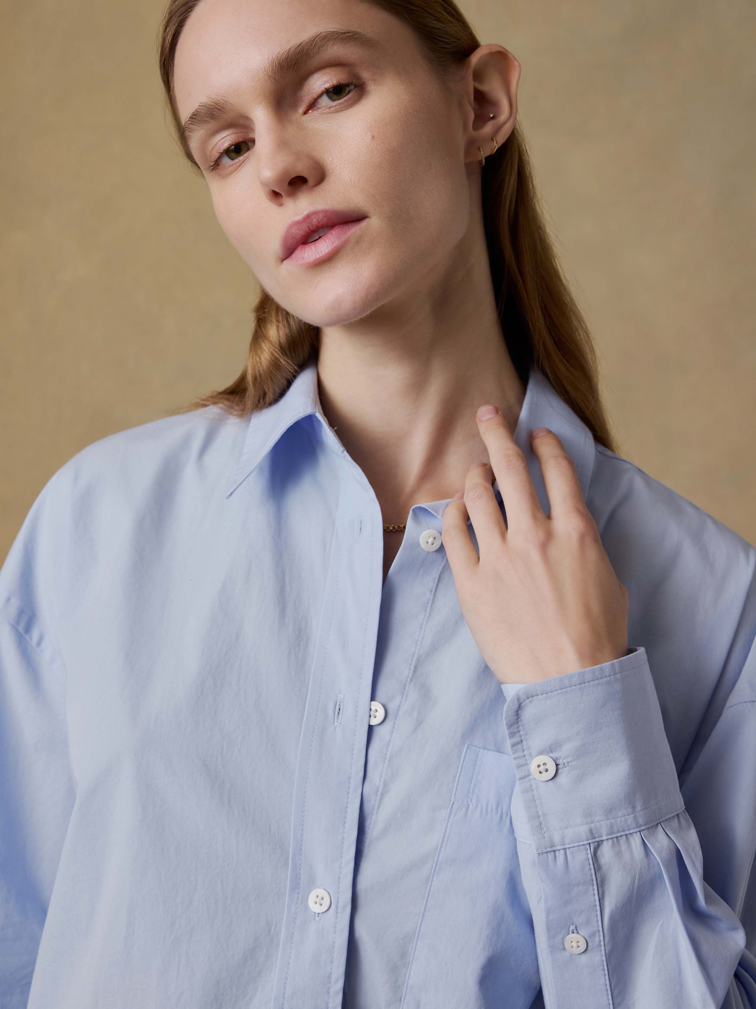 Coastal Poplin Relaxed Shirt - Blue Current | Faherty Brand