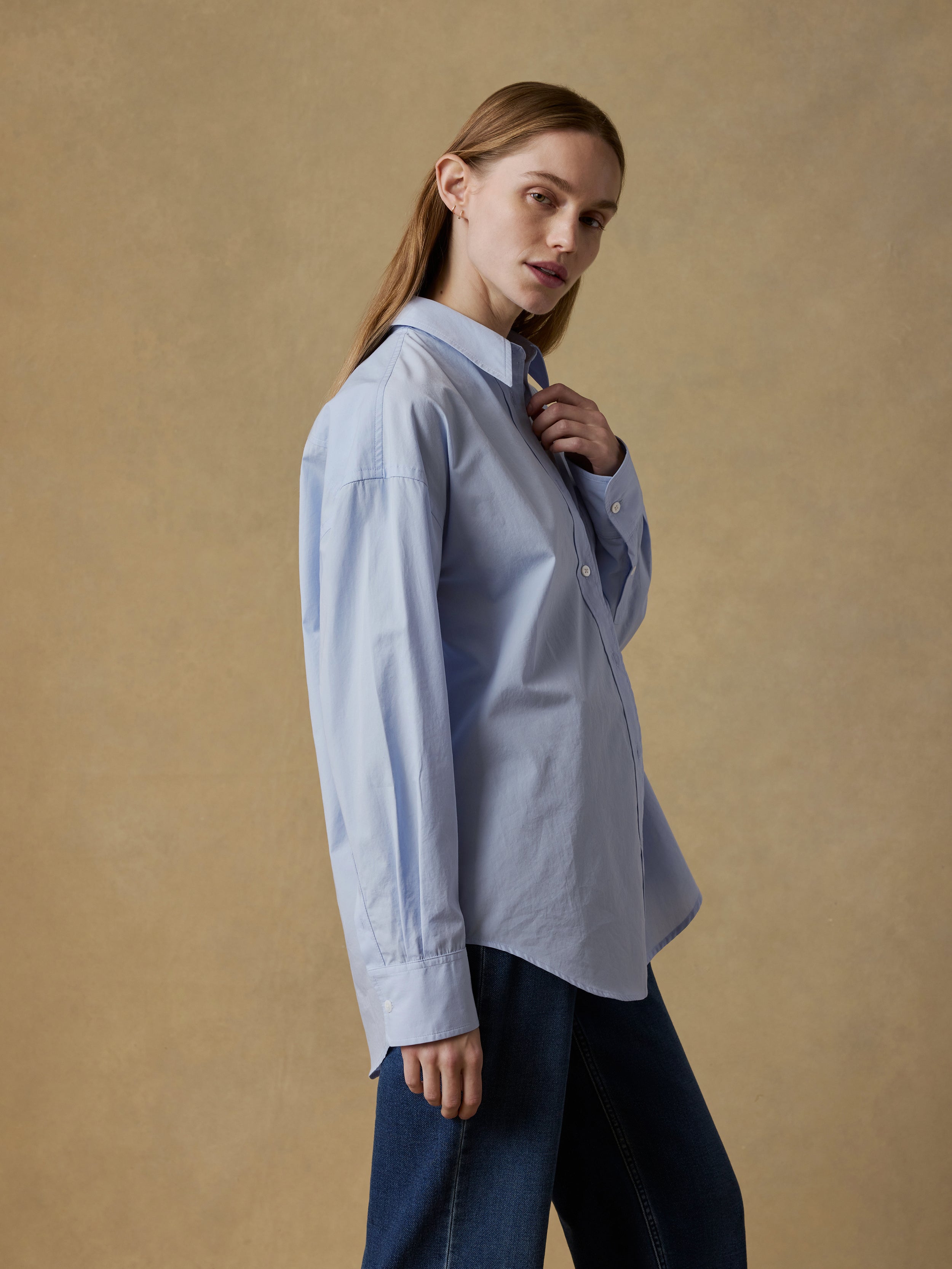 Coastal Poplin Relaxed Shirt - Blue Current | Faherty Brand