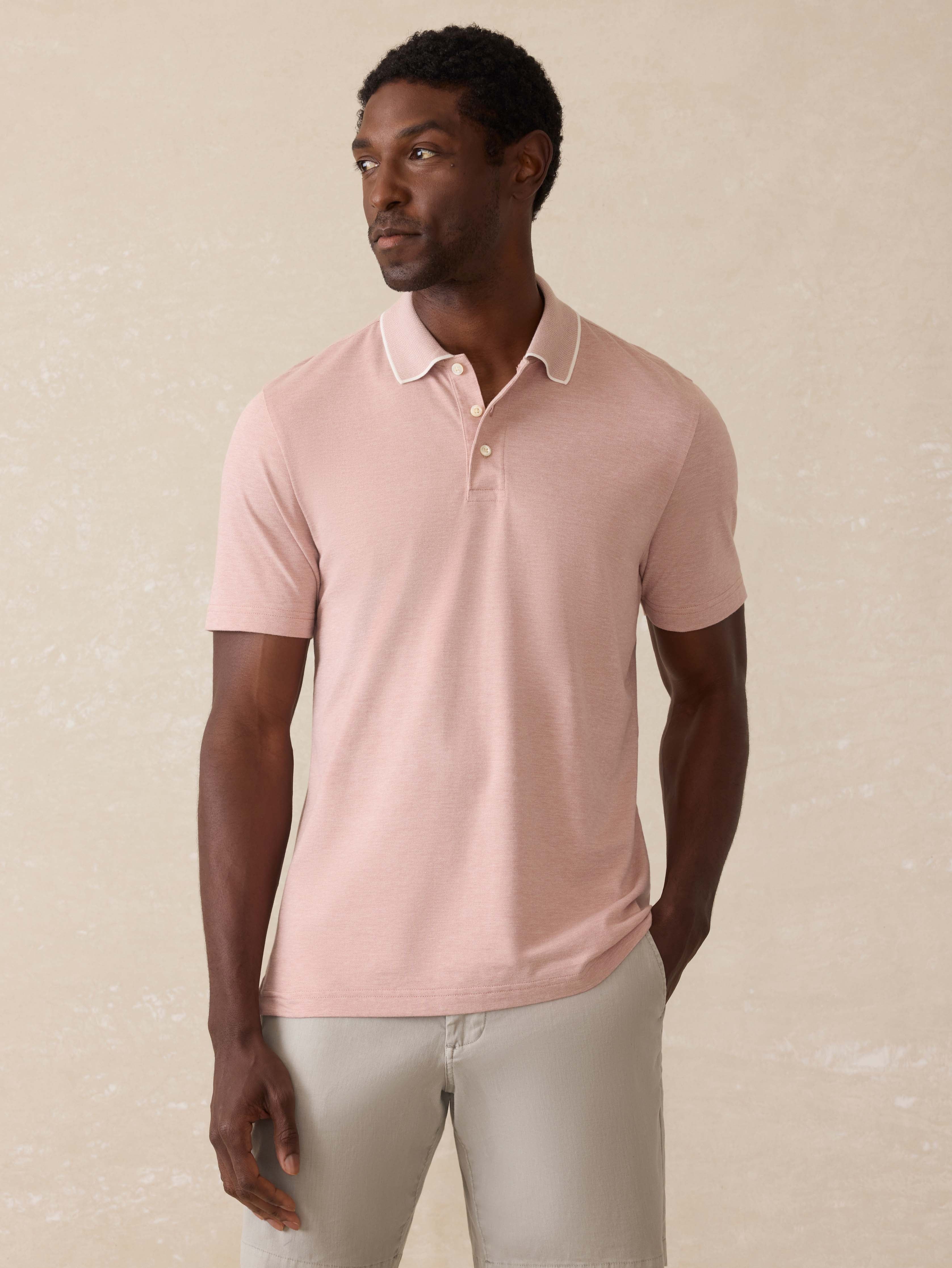 Short-Sleeve Movement™ Pique Polo - Sedona Melange | Faherty Brand