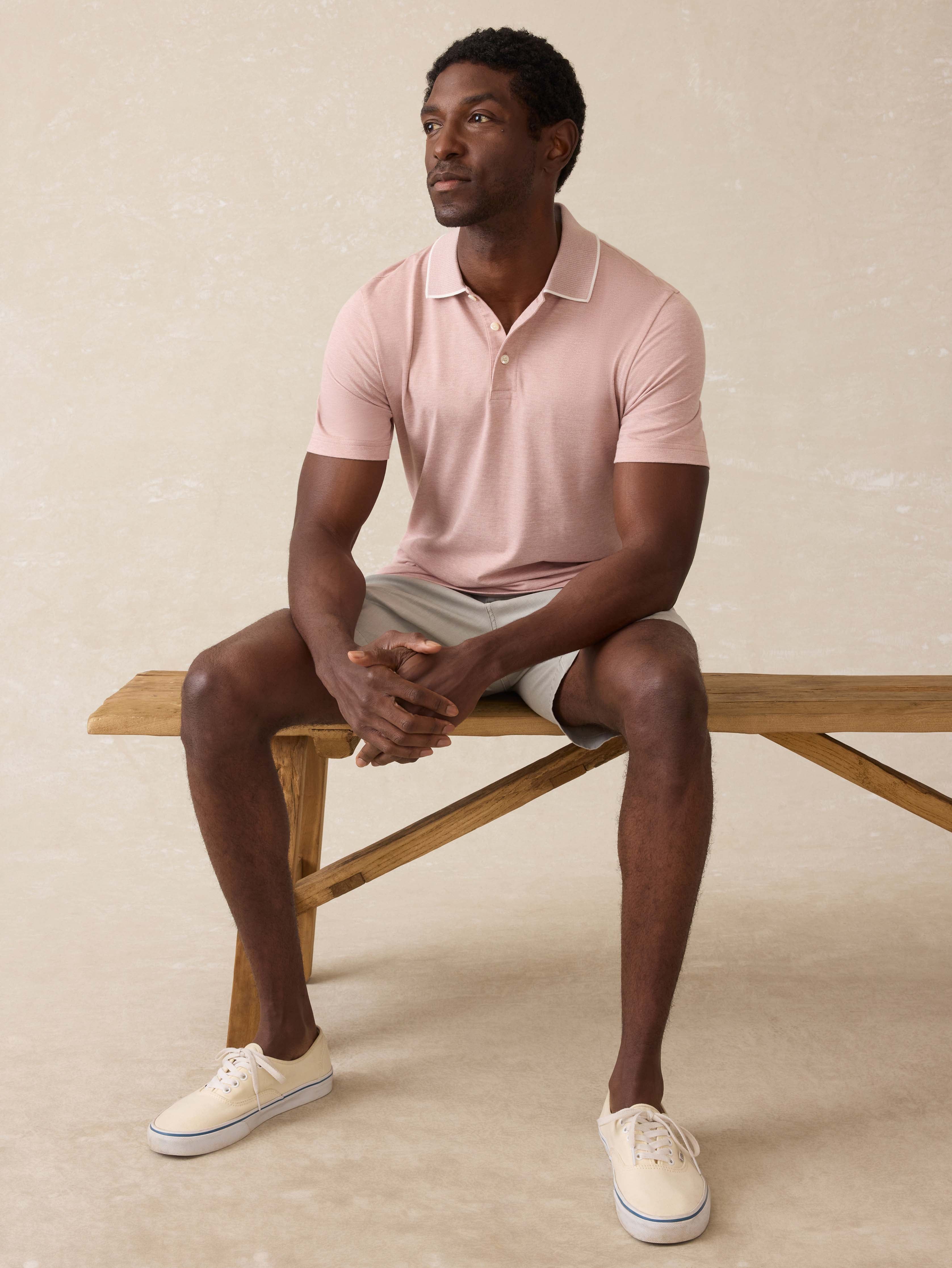 Short-Sleeve Movement™ Pique Polo - Sedona Melange | Faherty Brand