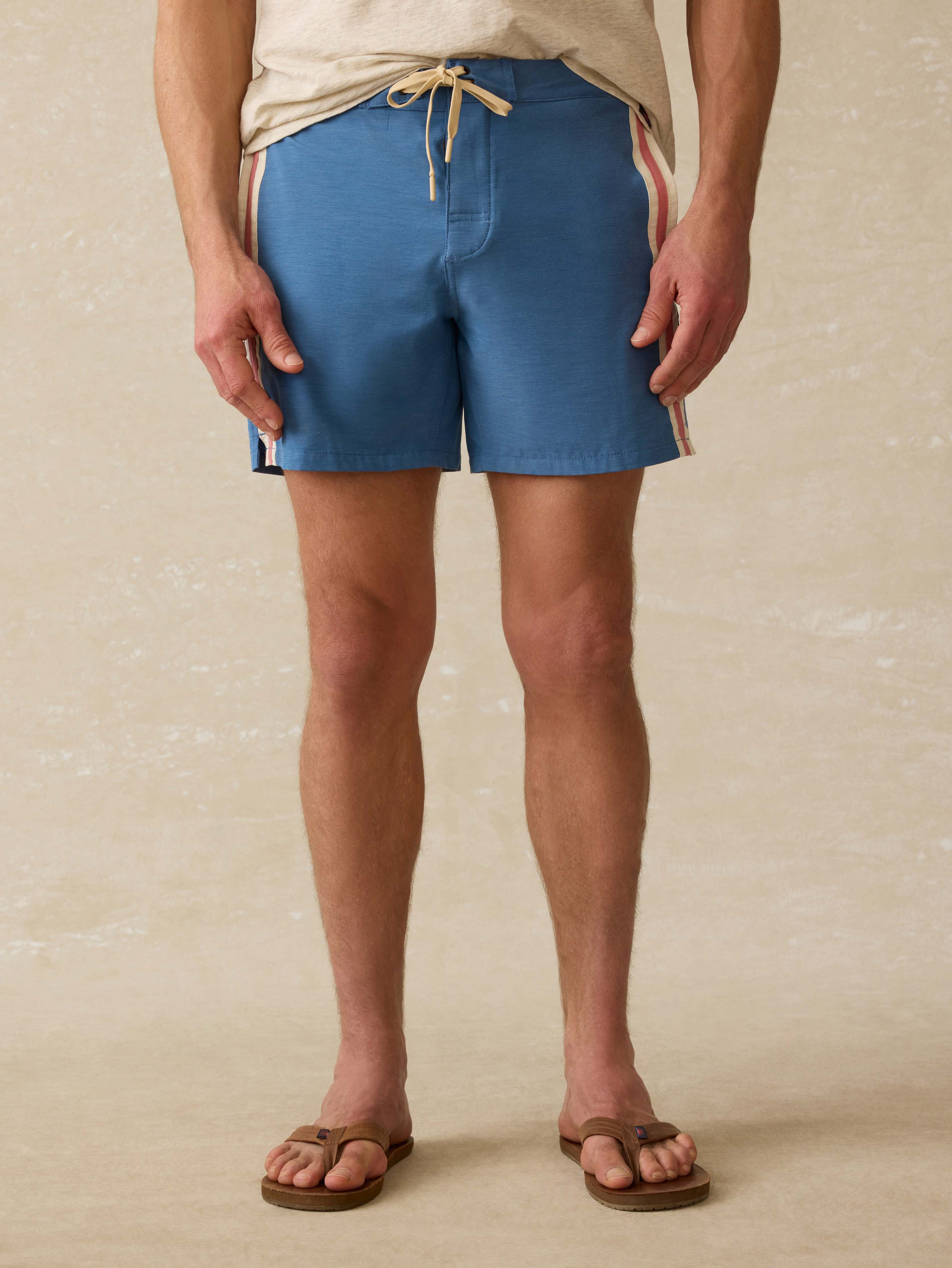 Biarritz Boardshort - Blue Horizon Stripe