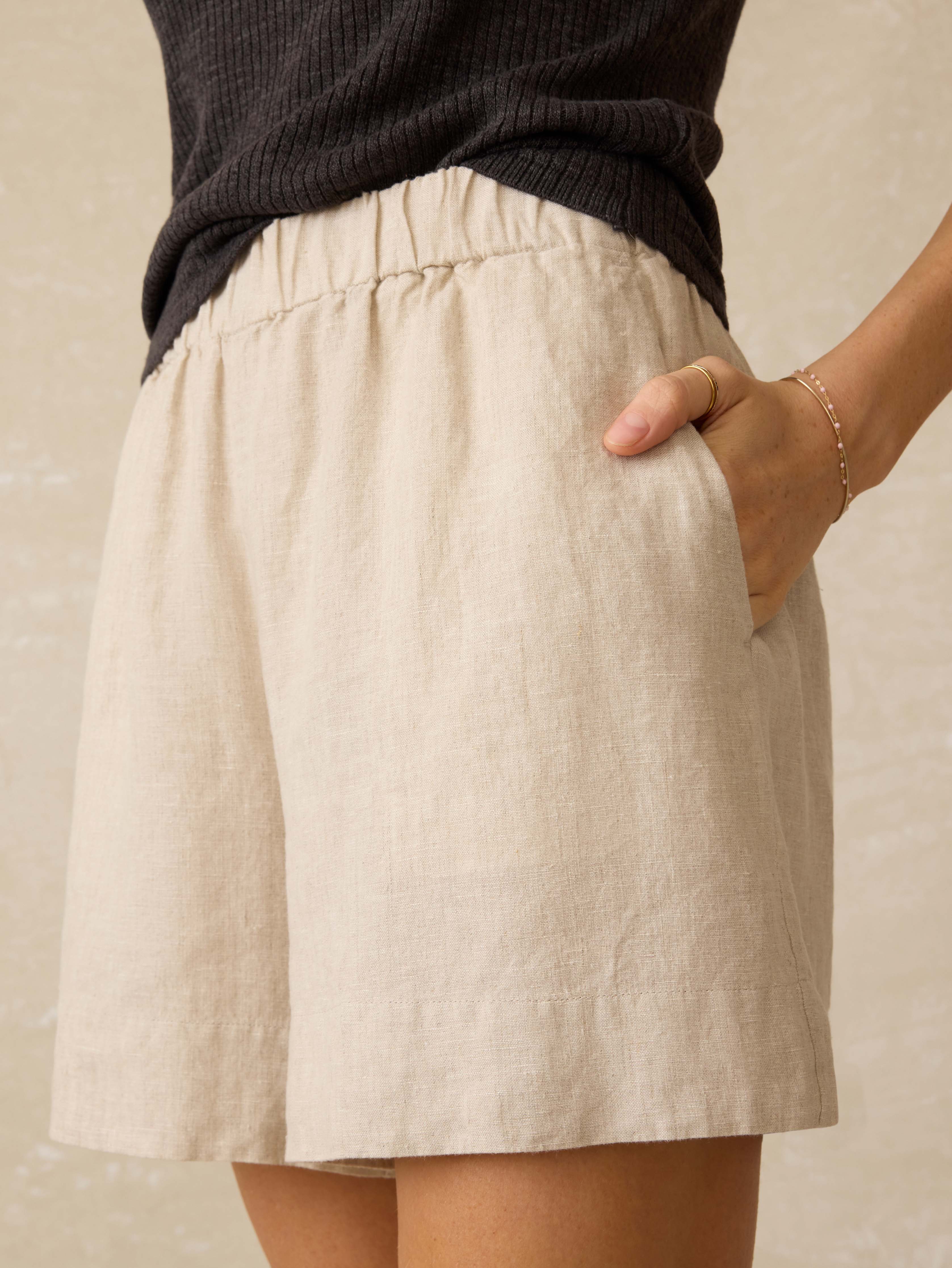 Laguna Linen Bayview Short - Flax | Faherty Brand