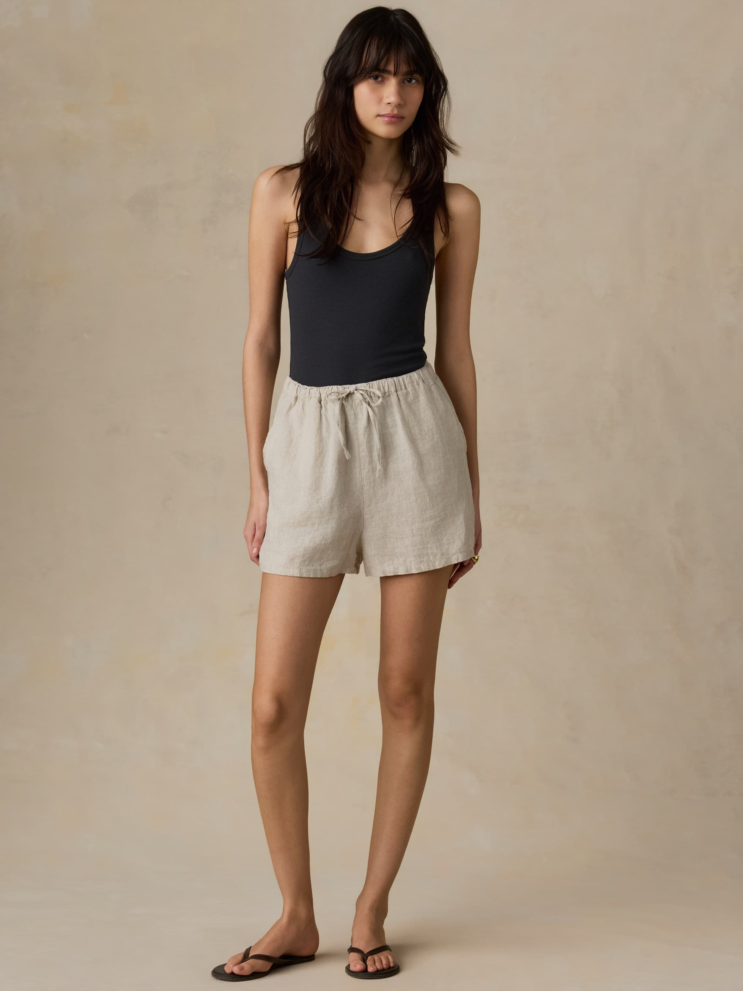 Laguna Linen Montecito Short - Flax | Faherty Brand
