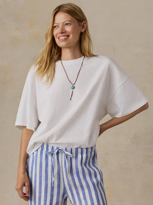 Sunwashed Boyfriend Tee - White