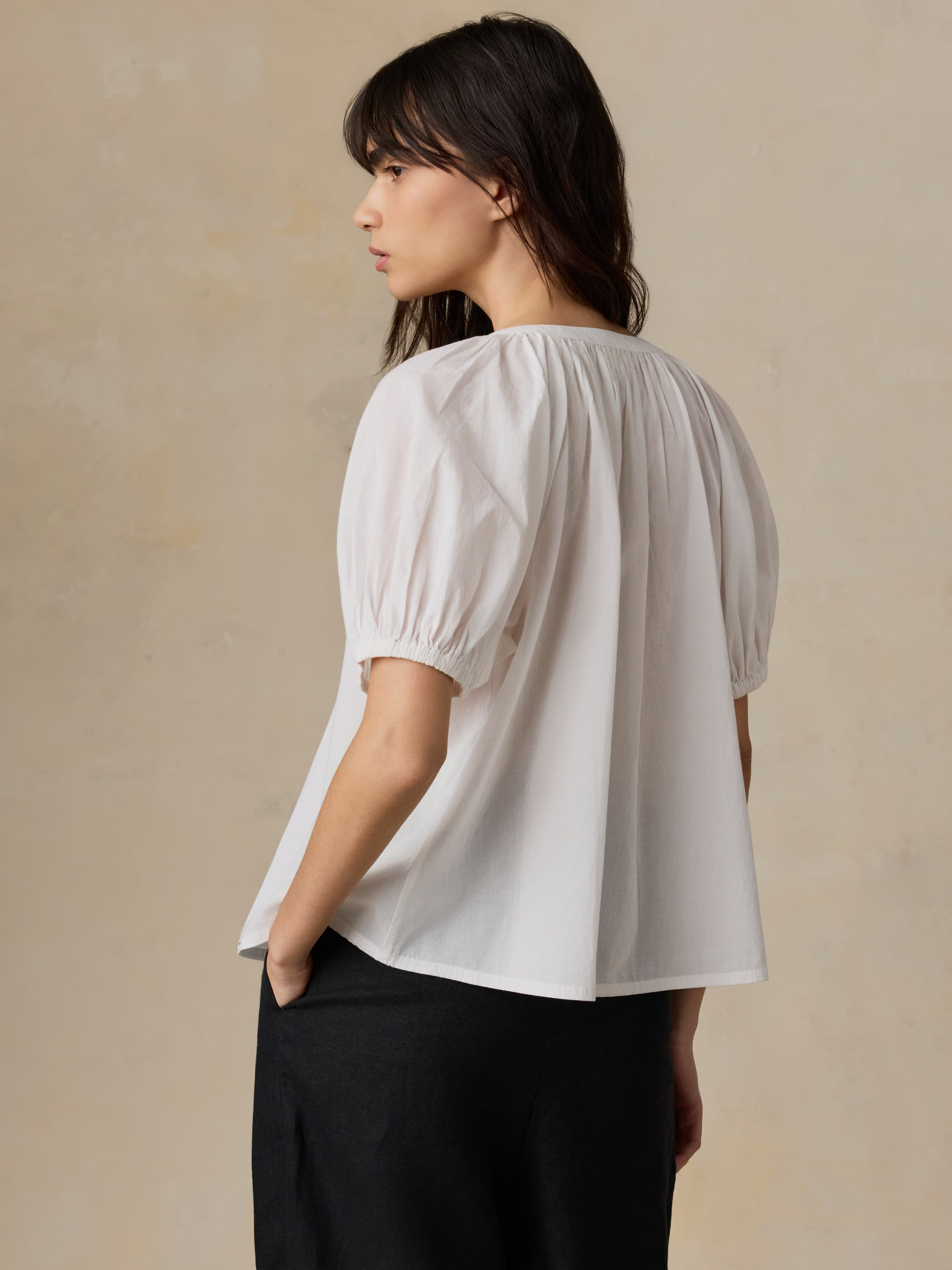Voile Lettie Top - White | Faherty Brand