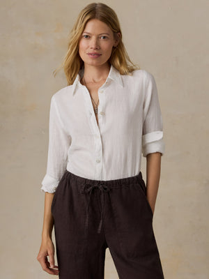 Laguna Linen Classic Shirt - White